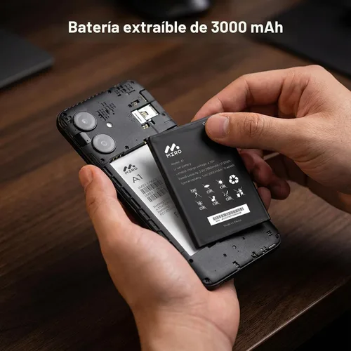 Miniatura 6 de MIRO Teléfono celular 4G - Nuevo teléfono inteligente Android 14 Go Edition, pantalla de 6 pulgadas, 2 GB+32 GB (256 GB expandible), batería de 3000