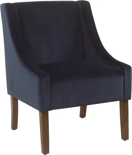 Miniatura 25 de HomePop Swoop - Silla de sala de estar con apoyabrazos, terciopelo gris