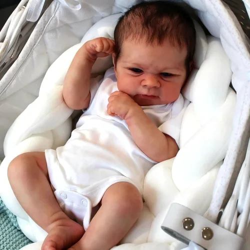 Anano Muñecas de Bebé Reborn Niño, Muñeca de Bebé Realista de 17 Pulgadas Realista, Muñeca de Bebé de Silicona Recién Nacido Niño, Muñecas Reborn de