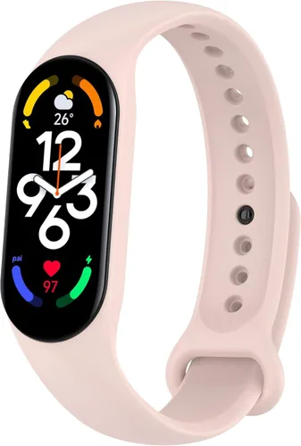 hengkang Compatible con Xiaomi Mi Band 7, correas de reloj de repuesto para mujeres y hombres, correa de silicona suave deportiva ajustable para Mi
