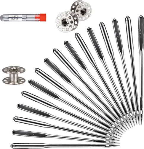 Agujas para máquina de coser, 10 piezas agujas universales para máquina de coser, compatibles con Singer, Brother, Janome, Varmax, tamaño HAX1 100/16