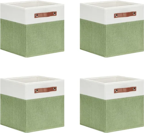Miniatura 9 de DULLEMELO Cajas de almacenamiento para estantes, almacenamiento de armario, contenedores resistentes para organización del hogar para regalos