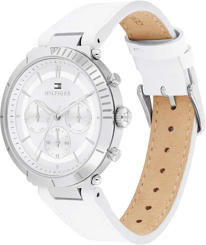 Miniatura 2 de Tommy Hilfiger Qtz Multifunción de acero inoxidable y correa de cuero para mujer color blanco Modelo 1782352 Blanco Reloj de cuarzo