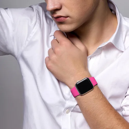 Miniatura 6 de Correas deportivas compatibles con Apple Watch de 1.65, 1.73, 1.77, 1.77, 1.61, 1.49, 1.57 y 1.73 pulgadas, para mujeres y hombres, correa de Rosa