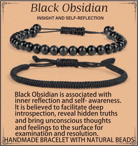 Miniatura 31 de LPBeads Pulsera de piedra natural hecha a mano de tamaño ajustable
