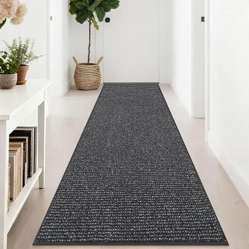Miniatura 26 de BEQHAUSE Alfombra de Entrada de 20"x32" Tapete Interior para Puerta Antideslizante Lavable, Alfombras de Pasillo Absorbentes y Resistentes a Manchas