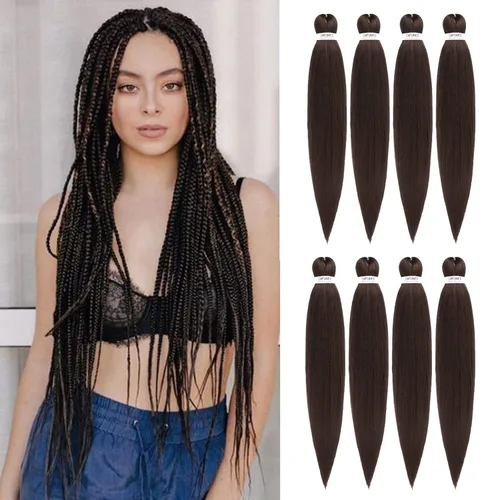 Miniatura 18 de Cabello trenzado preestirado - 12 pulgadas, 8 paquetes, cabello trenzado natural negro corto para trenzas torcidas o trenzas en caja, extensiones