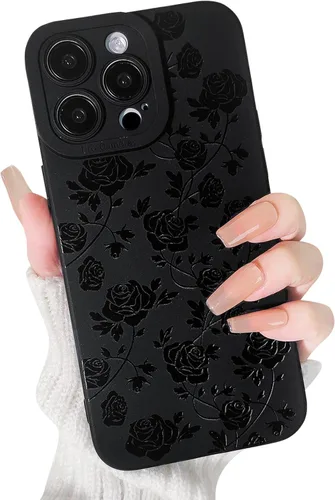 Miniatura 17 de Lovmooful Funda compatible con iPhone 13 Pro Max, diseño de mariposa grande, negro, para niñas y mujeres, TPU suave a prueba de golpes, protector