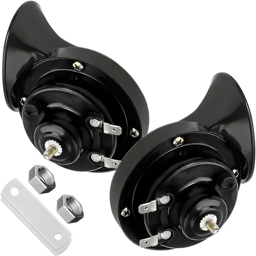 Miniatura 8 de Yourkar - Bocina de coche fuerte, 12V impermeable, bocina eléctrica de caracol de 303DB, tono alto, reemplaza para coches, SUV, camiones