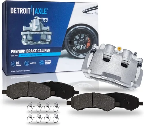Detroit Axle - Pastillas de freno de cerámica delanteras Reemplazo de pinza de freno derecha para Dodge Ram 1500 Dakota, Ram 1500 Classic - Juego de