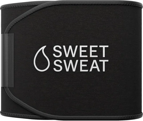 Miniatura 9 de Sports Research Sweet Sweat - Faja reductora de cintura de la serie Core; banda de fitness de sudoración premium para mujeres y hombres