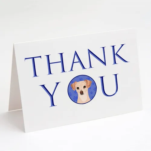 Miniatura 38 de Caroline's Treasures CK8919GCA7P - Tarjetas de felicitación y sobres de agradecimiento tricolor #1, diseño de pastor australiano, color negro, Blanco