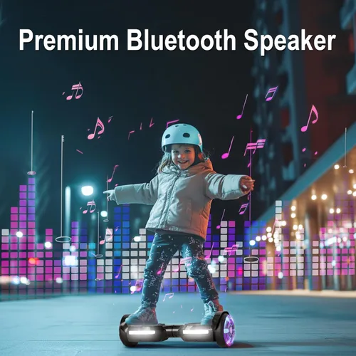 Miniatura 2 de Scooter, luces LED Bluetooth y Corlorful, potencia de rango de 7.5 mph y millas por motor dual de 250 W, regalos para niños y adultos, niñas y niños