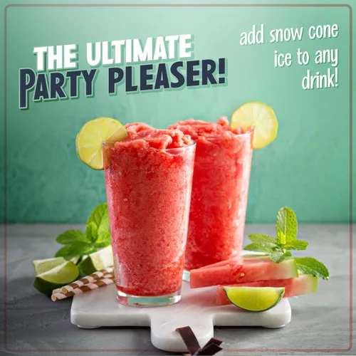 Miniatura 3 de Continúe la fiesta creando una serie de deliciosas y refrescantes bebidas con hielo raspado. Las cuchillas de corte de acero inoxidable transforman