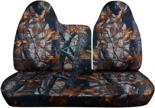 Miniatura 17 de Totally Covers Compatible con Ford F-150 F-250 1997-1998 Camo Fundas de asiento de camión (banco dividido delantero 40/60) sin reposabrazos/consola
