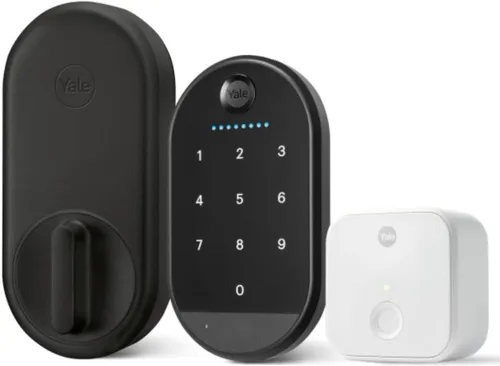 Yale Approach con teclado - Bloqueo inteligente Wi-Fi - Cerradura de adaptación que se ajusta para reemplazar tu pomo para que puedas mantener tus