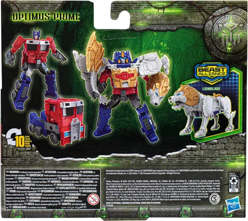 Miniatura 11 de Transformers: Rise of The Beasts Movie, Beast Alliance, Beast Combiners, paquete de 2 juguetes Optimus Prime y Lionblade Toys, a partir de 6 años, 5