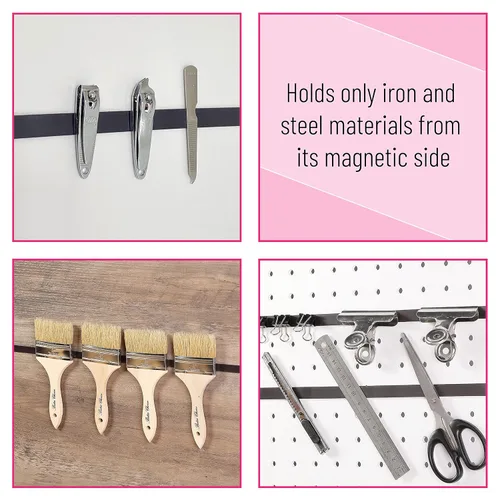 Miniatura 3 de Mr. Pen Cinta magnética flexible - 1/2 pulgada x 10 pies, rollo de tira magnética con respaldo adhesivo