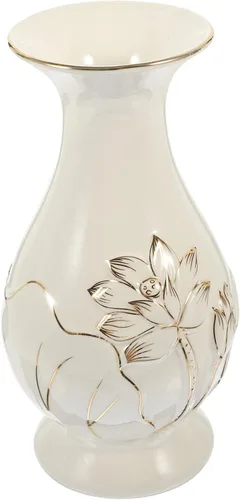 Florero decorativo budista florero de porcelana de cerámica flor de loto patrón floral botella brotes decorativos contenedor planta centro de mesa