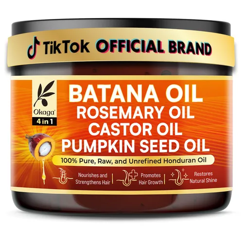 Aceite de batana para el crecimiento del cabello, mezcla todo en uno con aceites de semillas de batana, romero, ricino y calabaza, puro y sin