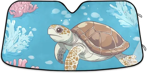 Miniatura 24 de Parasol para parabrisas con diseño de águila calva, diseño de amapola dorada para ventana delantera de automóvil, visera plegable de 55 x 27.6