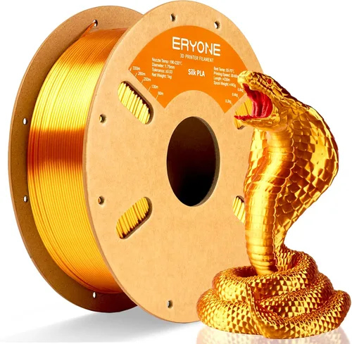 Miniatura 40 de ERYONE Filamento de ácido poliláctico (PLA) de seda bicolor para impresora 3D, de 1.75 mm +/- 0.03 mm, carrete de cartón de 1 kg (2.2 libras)