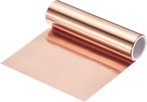 Miniatura 22 de uxcell Rollo de lámina de cobre de 78.740 in x 0.394 in x 0.001 in, 99.9% de tira de cobre puro de cobre intermitente placa de lámina de metal