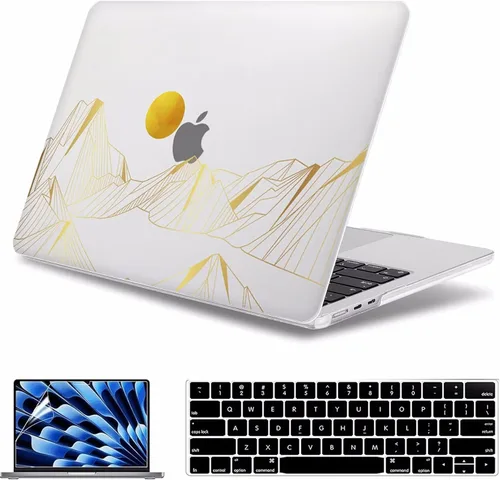Miniatura 28 de Funda para MacBook Air de 15 pulgadas A3241 A3114 A2941 (versión 2023 2024 2025) – Carcasa rígida protectora a presión para MacBook Air de 15.3