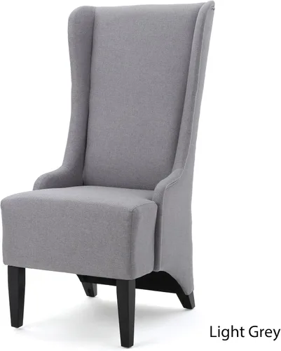 Miniatura 5 de Christopher Knight Home Silla de comedor de tela Callie, color gris claro