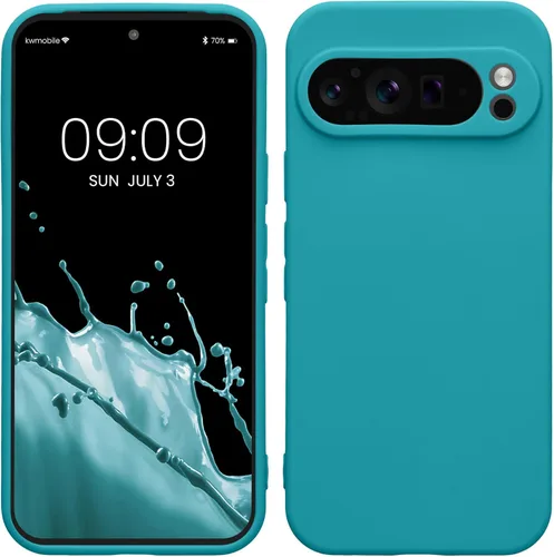 Miniatura 99 de kwmobile Funda compatible con Google Pixel 9 Pro - Funda protectora delgada de TPU para teléfono - Acabado mate suave - Negro mate