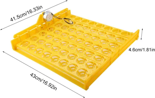 Miniatura 9 de Incubadora de 56 huevos, torneado automático y ajustable, incubadora para huevos de gallina, para incubar aves de corral, pollo, pato, pájaro