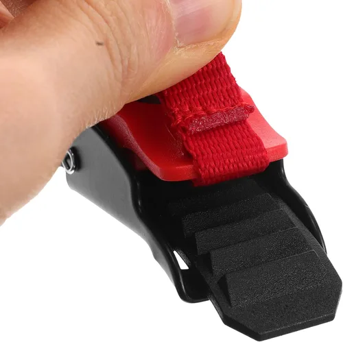 Miniatura 5 de Hebilla de casco de liberación para cascos de motocicleta, construcción de hierro ABS de nailon, cierre de presión fácil y ajuste accesorio