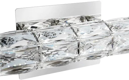 Miniatura 3 de Keighley - Barra de luz LED de cristal cromado de 18 pulgadas