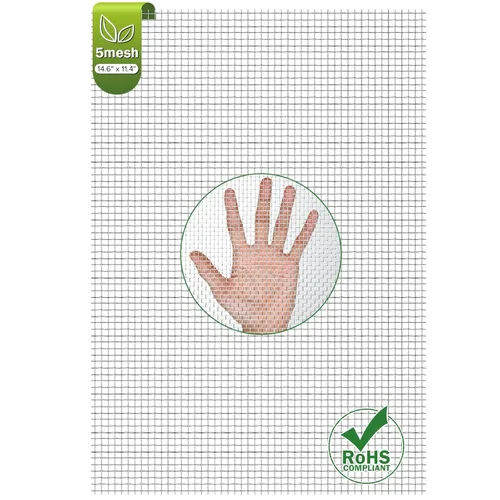 Miniatura 10 de Valchoose Mejorado Paquete de 2 Pantallas de Malla Ondulada 304, 5 Mallas 11 X 14.2 pulgadas, Malla de Metal Tejida que No se Cae Fácilmente, Malla