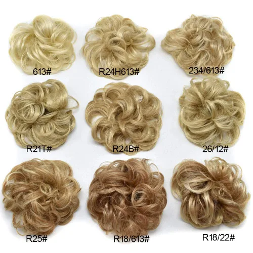 Miniatura 8 de Extensiones de cabello sintético para mujeres y niñas (1# negro azabache)