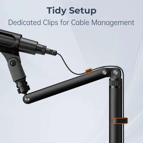 Miniatura 6 de Soporte de micrófono de escritorio, brazo de montaje ajustable con múltiples hilos para Blue Yeti, Fifine, HyperX y más micrófonos, cámaras web