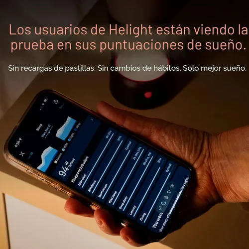 Miniatura 6 de Dispositivo de Terapia de Luz Roja Helight para Dormir – Lámpara de Luz Roja Pura de 630nm para Ayudar al Sueño y Apoyar la Relajación Profunda