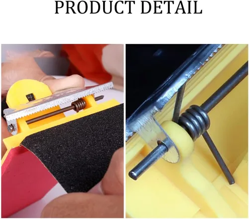 Miniatura 4 de Utoolmart Lijadora de mano con mango, soporte para papel de lija para madera, paneles de yeso, pulido de metal, 1 unidad Rojo (red 1pcs)