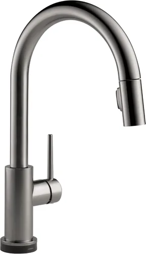 Miniatura 11 de Delta Trinsic - Grifo de cocina de oro cepillado con rociador extraíble, grifo de fregadero de cocina moderno de un solo agujero, mango único
