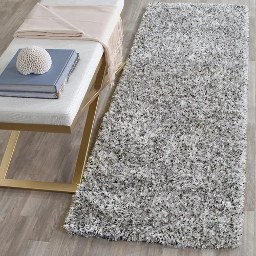 Miniatura 17 de SAFAVIEH Malibu Shag Collection - Alfombra decorativa, 3 x 5 pies, carbón, hecha a mano, sólida, 1.4 pulgadas de grosor, ideal para zonas de alto