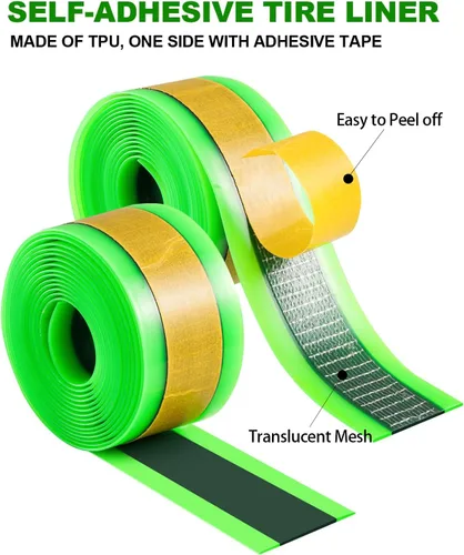 Miniatura 2 de Julai Bike Tire Liners, Mountain Bicycle Tube Flats Self-Adhesive Protector Puncture Free Compatible with 20 24 26 28 29
