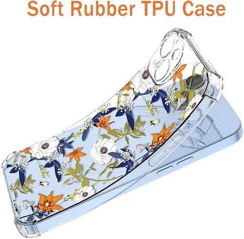 Miniatura 6 de Funda para Galaxy A53 5G Samsung A53 5G Clear Flower Phone Case Soft TPU a prueba de golpes, antiarañazos, funda protectora para Samsung Galaxy A53