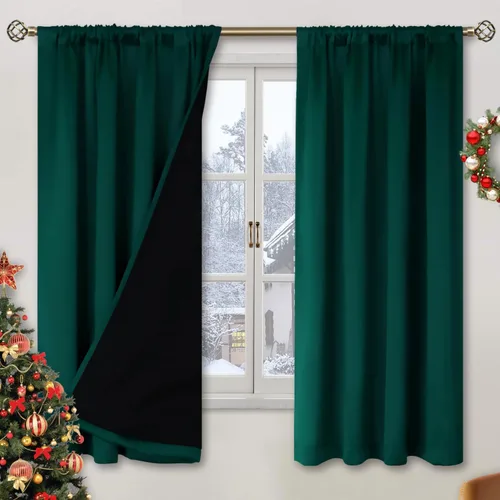 Miniatura 111 de BGment - Cortinas opacas para sala de estar de 63 pulgadas de largo, juego de 2 paneles, cortinas para oscurecer toda la habitación, cortinas