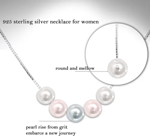Miniatura 6 de Sereney Regalos de cumpleaños para niñas y mujeres, collar de perlas de plata esterlina como regalo de cumpleaños de 7, 9, 10, 11, 13, 15, 16, 18