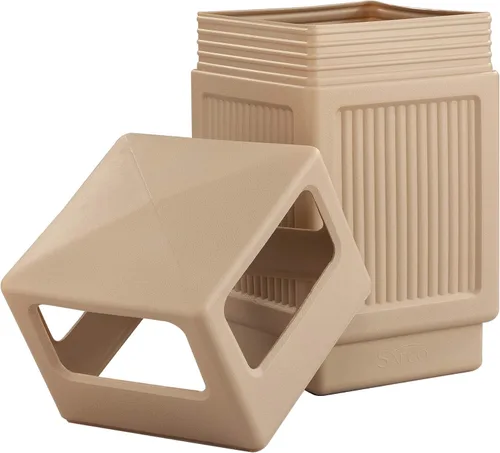 Miniatura 4 de Safco Canmeleon - Bote de basura comercial, 38 galones, para uso en interiores y exteriores, duradero y resistente a la intemperie, color marrón