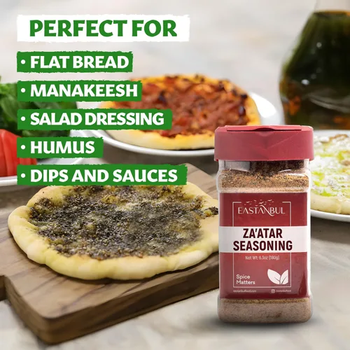 Miniatura 4 de Eastanbul Zaatar condimento, 6.3 onzas, Za'atar, especias Zaatar de especias de Oriente Medio, perfecto para mezclas de condimentos mediterráneos