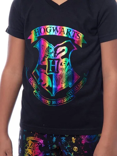Miniatura 3 de Juego de pijama de Harry Potter con diseño de arco iris para niñas