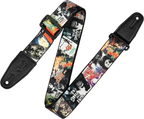 Levy's Leathers - Correa de guitarra de poliéster de 2 pulgadas con ajuste Tri-Glide, Horror Classics (MP2H-001)