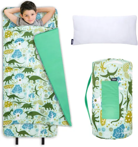 Miniatura 16 de Wildkin Kids Nap Mat with Pillow for Boys & Girls – Soft & Cozy Toddler Sleep Mat for Daycare, Preschool, Kindergarten & Travel, Ages 3–7, Machine