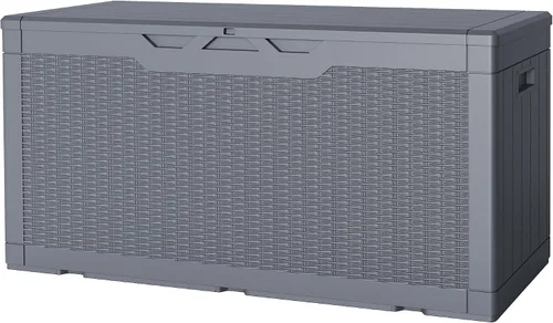 Miniatura 36 de JUMMICO Caja de resina de 31 galones, cajas de almacenamiento impermeables para interiores y exteriores para muebles de patio, cojines y Negro